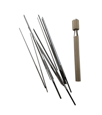 Set of 12 reamers with angle and reamer holder