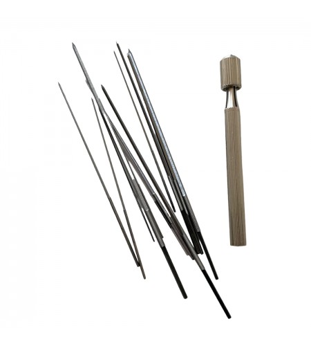 Set of 12 reamers with angle and re ...
