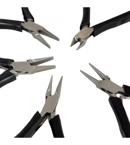 Set of 5 of pliers for jewelers and ...