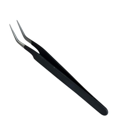 Shinezy C10 ESD curved tweezer, non-magnetic for watchmakers and jewellers, 120mm