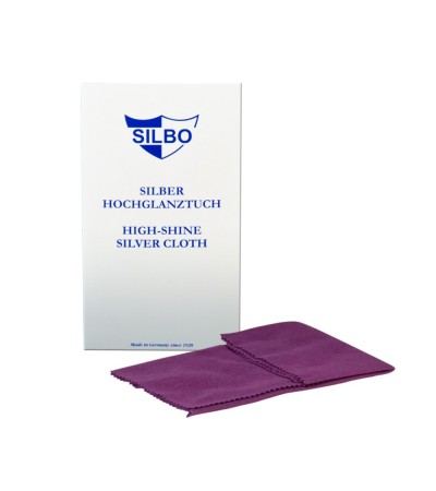 Silbo high-shine silver cloth, with tarnish protection 30 x 24 cm