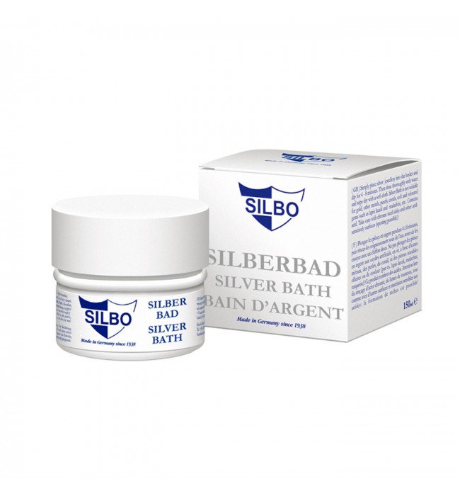Silbo silver bath for rings, chains, bracelets and earrings 150 ml