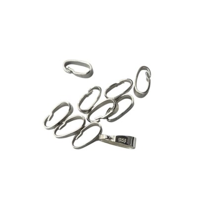 Silver 925 pendant loop connector, 7.0 x ​2.0mm, set of 10 pcs