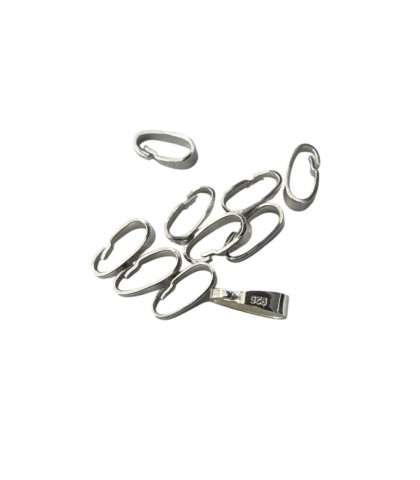 Silver 925 pendant loop connector, 7.0 x ​2.0mm, set of 10 pcs