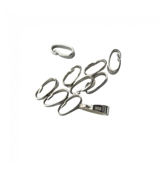 Silver 925 pendant loop connector, 7.0 x ​2.0mm, set of 10 pcs