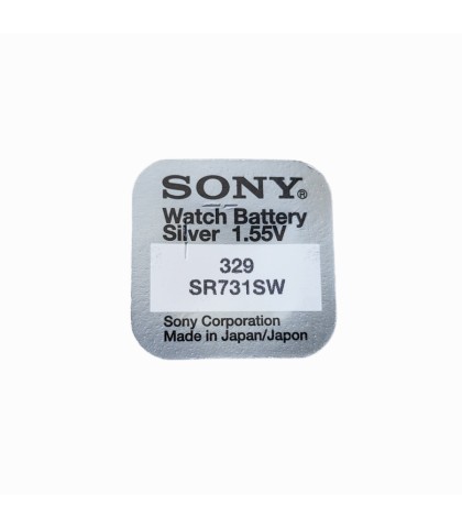 Sony 329 batteries for quartz watches with silver oxides 1.55 volts
