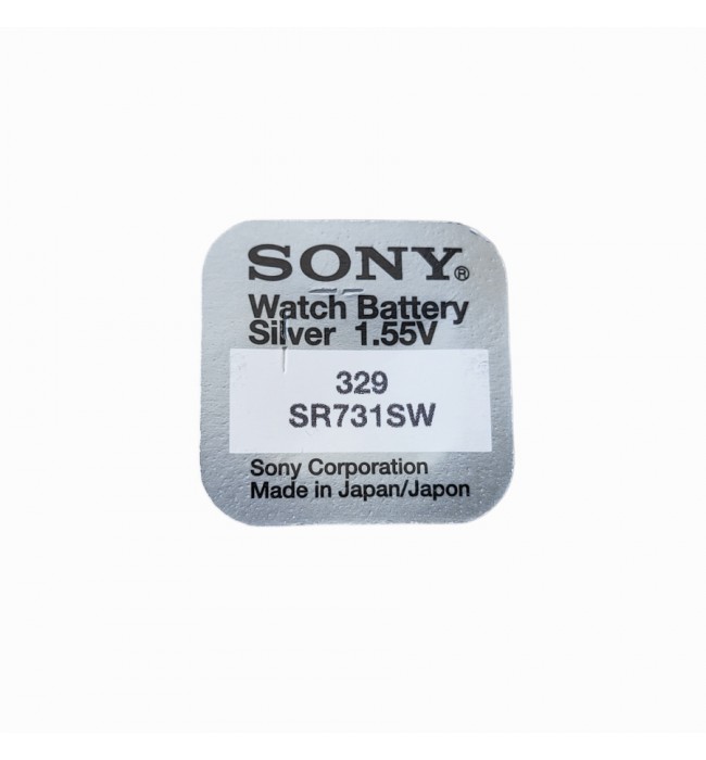 Sony 329 batteries for quartz watches with silver oxides 1.55 volts