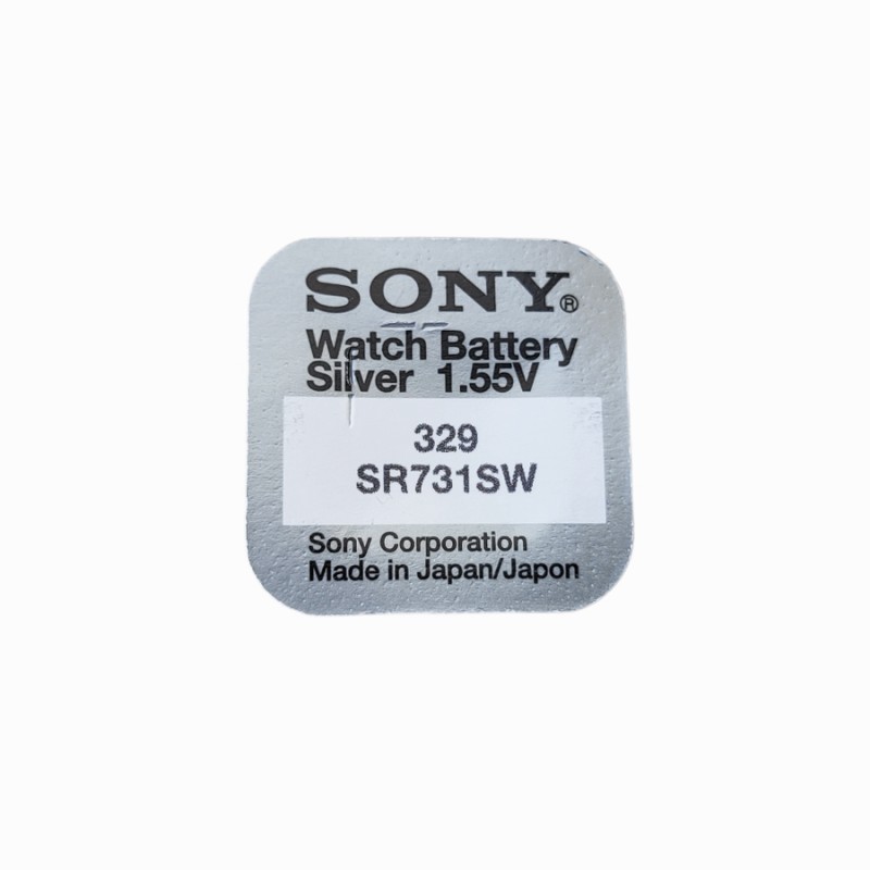 Батерия Sony 329 за кварцови часовници с сребърни оксиди 1.55V Батерия Sony 329 за кварцови часовници с сребърни оксиди 1.55V