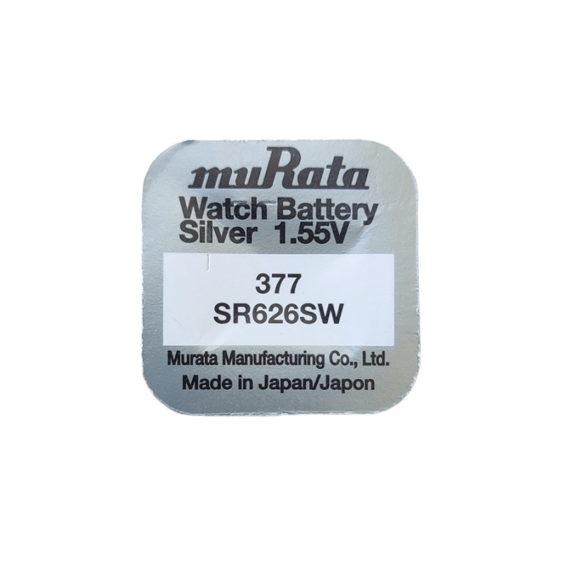 Батерия за часовник Sony/Murata 377 сребърен оксид 1.55V Батерия за часовник Sony/Murata 377 сребърен оксид 1.55V