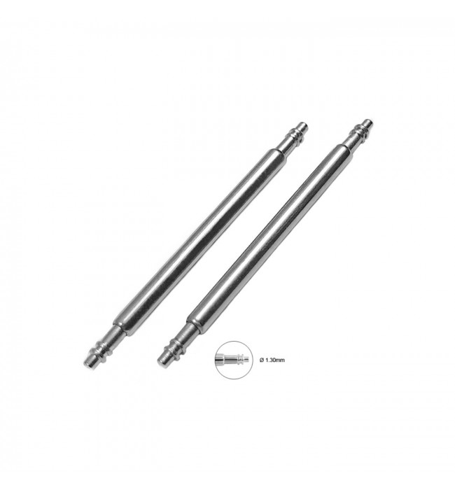 Spring bars shape H/22 with double flange 16 mm, 1.30 mm