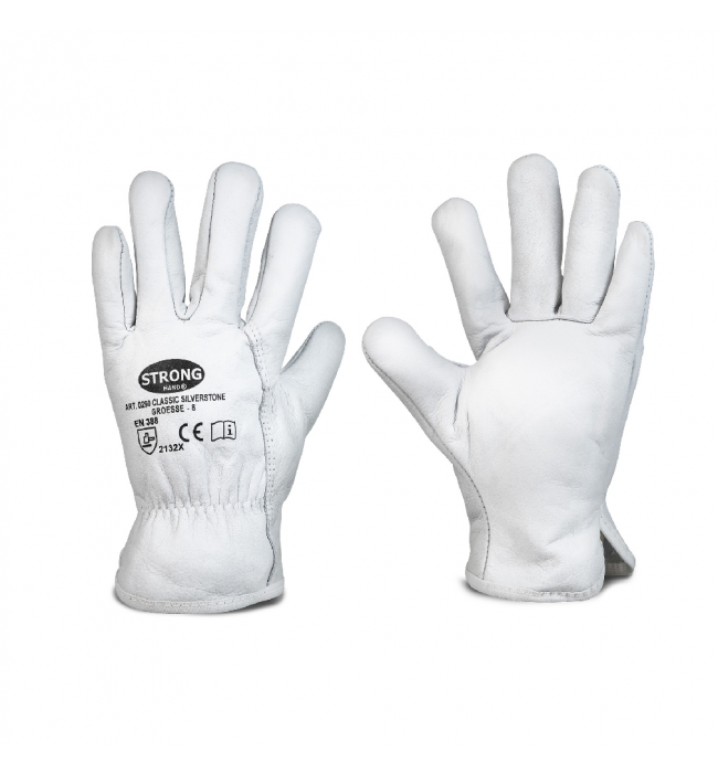Strong hand classic silverstone napa leather work gloves, size 9