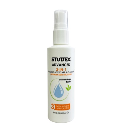 Studex Advanced 2 in 1 piercing aftercare and cleanser, 3.4 oz