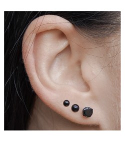 Studex black ball earrings, 3mm, 7537-0300