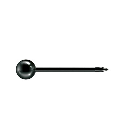 Studex black ball earrings, 4mm, 7517-0300