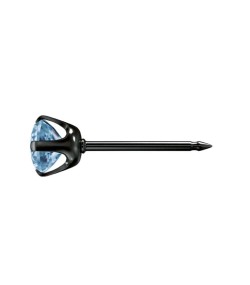 Studex black steel Earrings with Blue Cubic zirconia, 4mm, 7517-0170