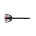 Studex black steel Earrings with Pink Cubic zirconia, 4mm, 7517-0150