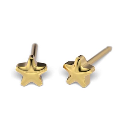 Studex Gold-Plated 4mm Star Earrings 7511-0501