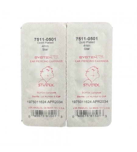 Studex Gold-Plated 4mm Star Earring ...