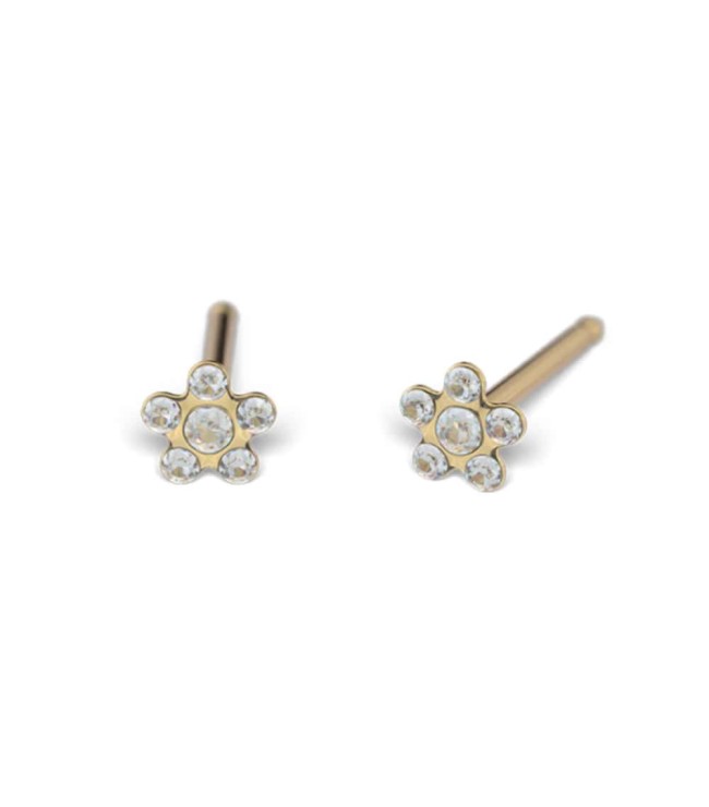 Studex Gold-Plated Baby Daisy Crystal Earrings, 3mm, 7581-6004