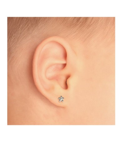 Studex Gold-Plated Baby Daisy Crystal Earrings, 3mm, 7581-6004