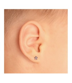 Studex Gold-Plated Baby Daisy October Rose Earrings, 3mm, 7581-6015