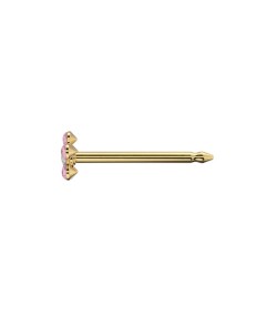 Studex Gold-Plated Baby Daisy October Rose Earrings, 3mm, 7581-6015