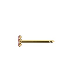 Studex Gold-Plated Baby Daisy Ruby Earrings, 3mm, 7581-6074