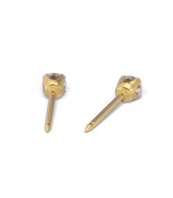Studex Gold-Plated Baby Tiffany with cubic zircon Earrings, 4mm, 7521-0100