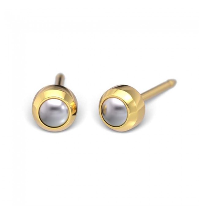 Studex Gold-Plated Earrings  ball with Pearl, 3mm 7511-0301