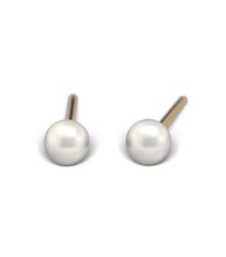 Studex Gold-Plated Earrings with White Pearl, 3mm 7531-0673