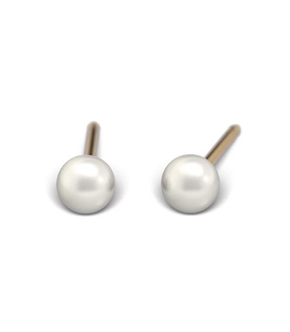 Studex Gold-Plated Earrings with White Pearl, 3mm 7531-0673