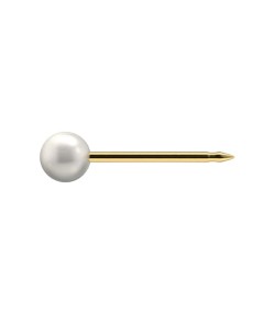 Studex Gold-Plated Earrings with White Pearl, 3mm 7531-0673