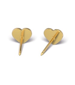 Studex Gold-Plated Heart - Glitter red earrings, 5mm, 7523-3567