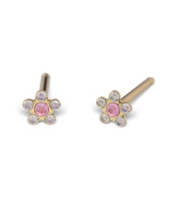 Studex Gold-Plated October Rose Flower Earrings, 3mm 7581-6510
