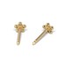 Studex Gold-Plated October Rose Flower Earrings, 3mm 7581-6510
