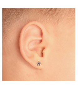 Studex Gold-Plated October Rose Flower Earrings, 3mm 7581-6510
