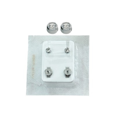 Studex Oval Children's Earrings with White Stones, 3.95 mm
