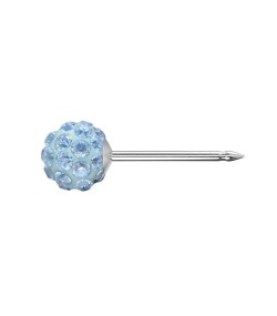 Studex silver fireball earrings with Aquamarin, 4.5mm, 7522-0303