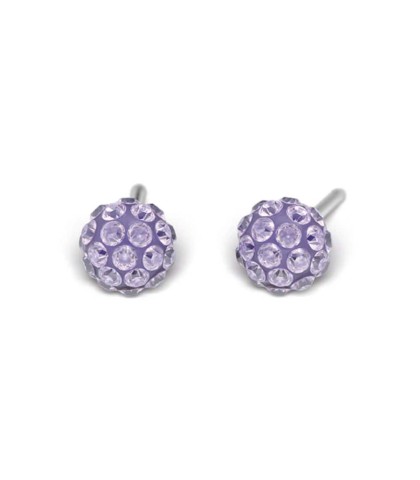 Studex silver fireball Tanzanite earrings, 4.5mm, 7522-0328
