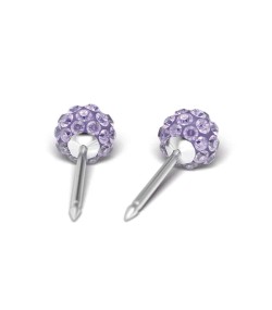 Studex silver fireball Tanzanite earrings, 4.5mm, 7522-0328