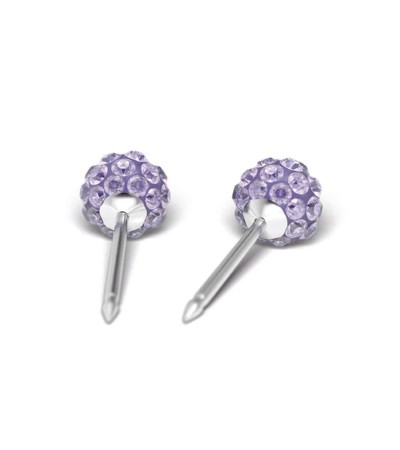 Studex silver fireball Tanzanite earrings, 4.5mm, 7522-0328