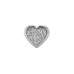Studex Silver Heart Glitter white earrings, 5mm, 7524-3564