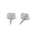 Studex Silver Heart Glitter white earrings, 5mm, 7524-3564