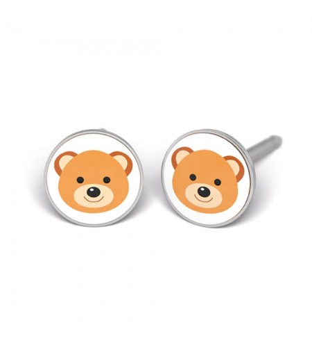 Studex Silver Teddy Bear Motif Earr ...