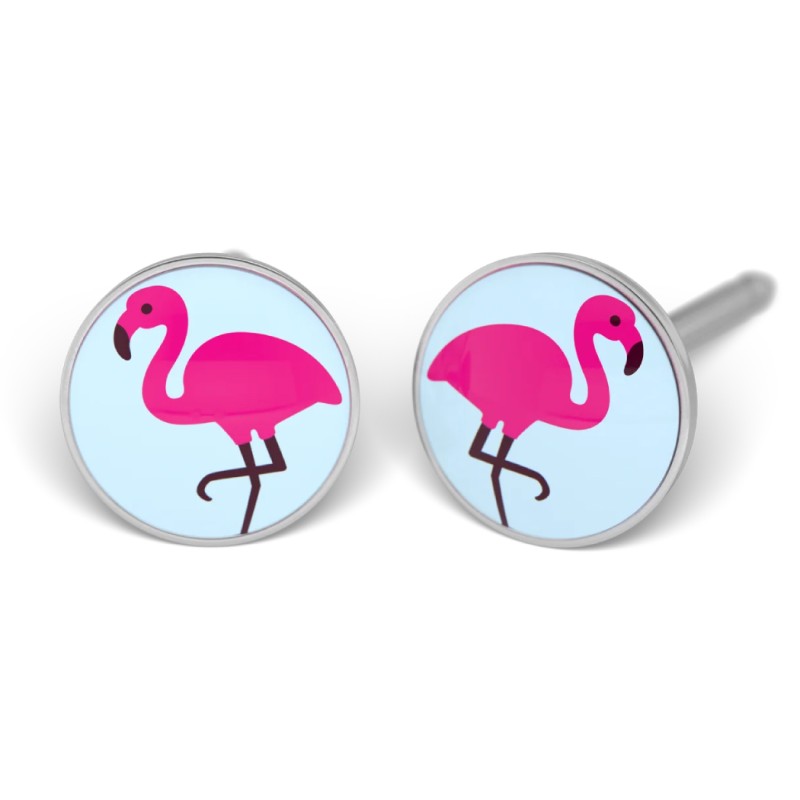 Обков за уши Flamingo от неръждаема стомана за деца STUDEX Обков за уши Flamingo от неръждаема стомана за деца STUDEX