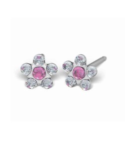 Studex steel April Crystal & October Rose Earrings, 5mm, 7512-6410