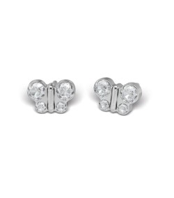 Studex steel Butterfly Cubic zircon Earrings, 8mm, 7524-2004