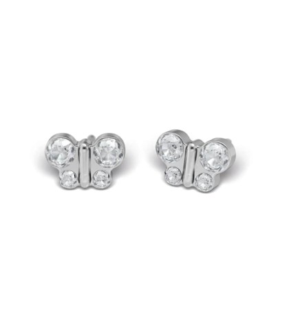 Studex steel Butterfly Cubic zircon Earrings, 8mm, 7524-2004