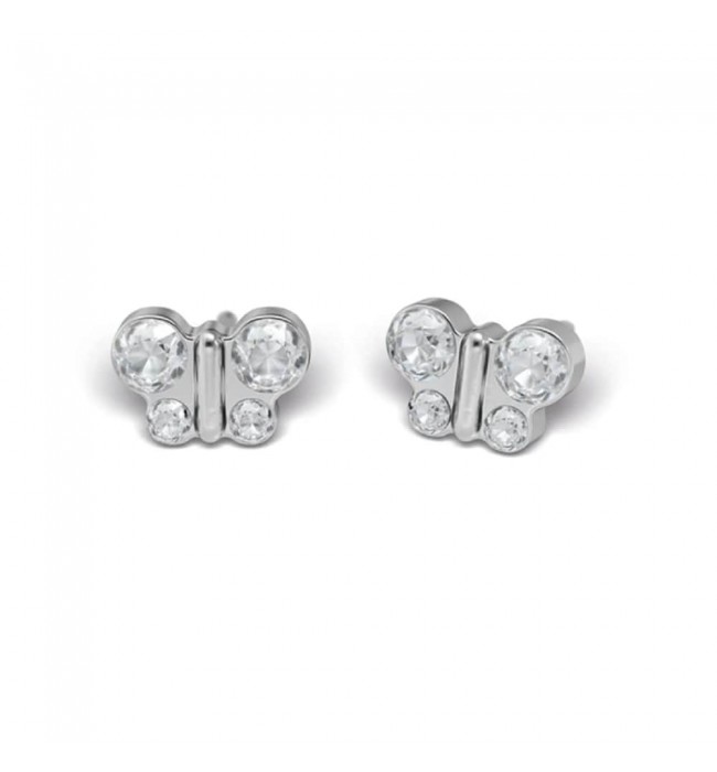 Studex steel Butterfly Cubic zircon Earrings, 8mm, 7524-2004