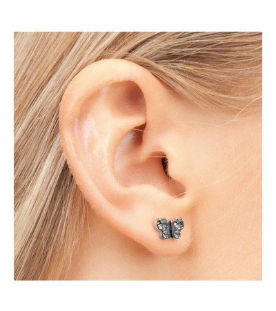 Studex steel Butterfly Cubic zircon Earrings, 8mm, 7524-2004